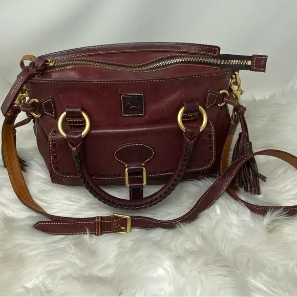 Dooney & Bourke Dark Red Florentine Handbag - Picture 1 of 13